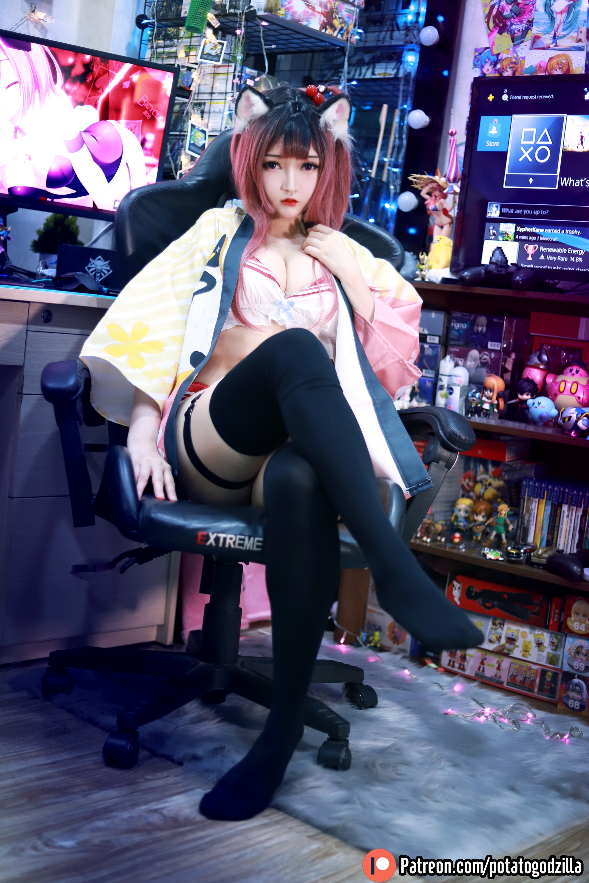 图片[1]-Potato Godzilla – NO.051 Popo Weeb Lewd Girl [75P]-XikXak